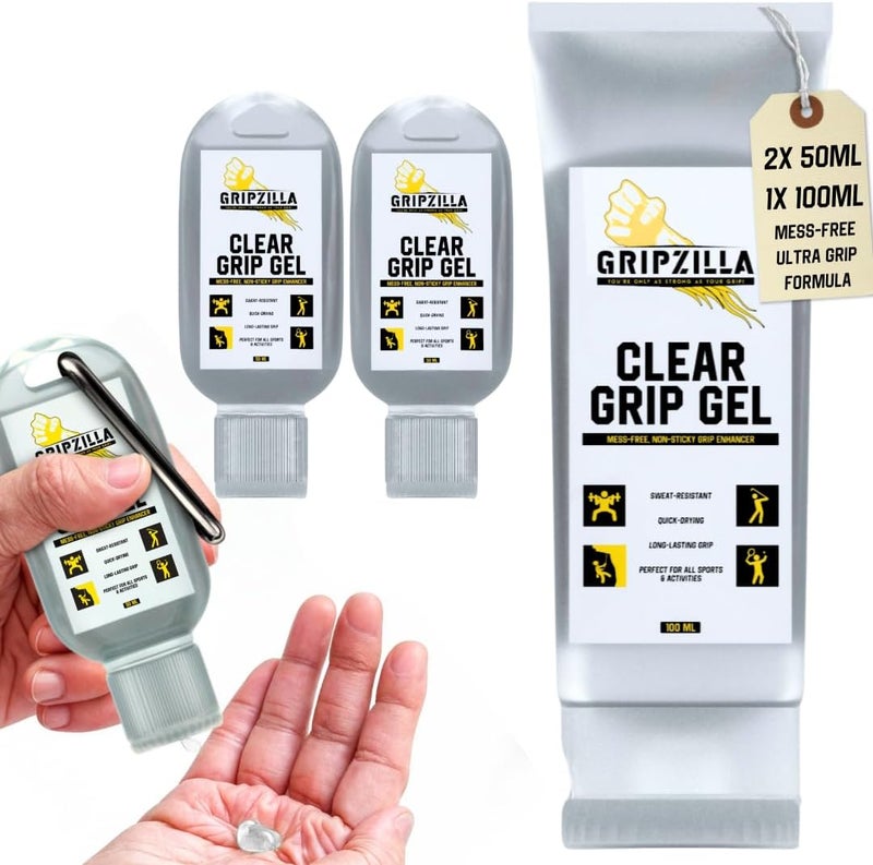 GRIPZILLA Clear Liquid Chalk Gel - Chalk Mess-Free Grip Enhancer for Optimal Performance- Non Sticky, Anti-Slip Perfect for Golf Grips,Tennis,Pole Dance,Gym,Pickball Repels Sweat & Moisture from Hands - Image 1